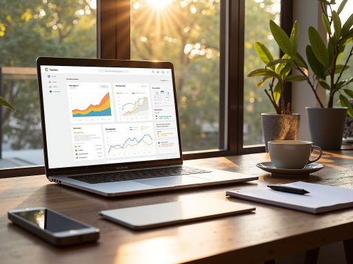 域名价值分析图表，展示AI领域域名市场趋势，四个字母域名的商业价值，以及TOP后缀的市场认可度，明亮自然光背景